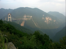 Фото: Мост через долину реки Сыдухэ. Самый высокий виадук.